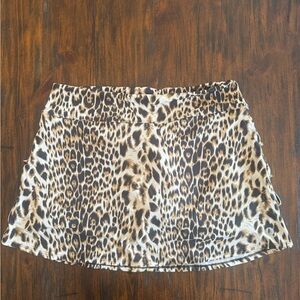 Leopard Print Women's Athletic Skirt